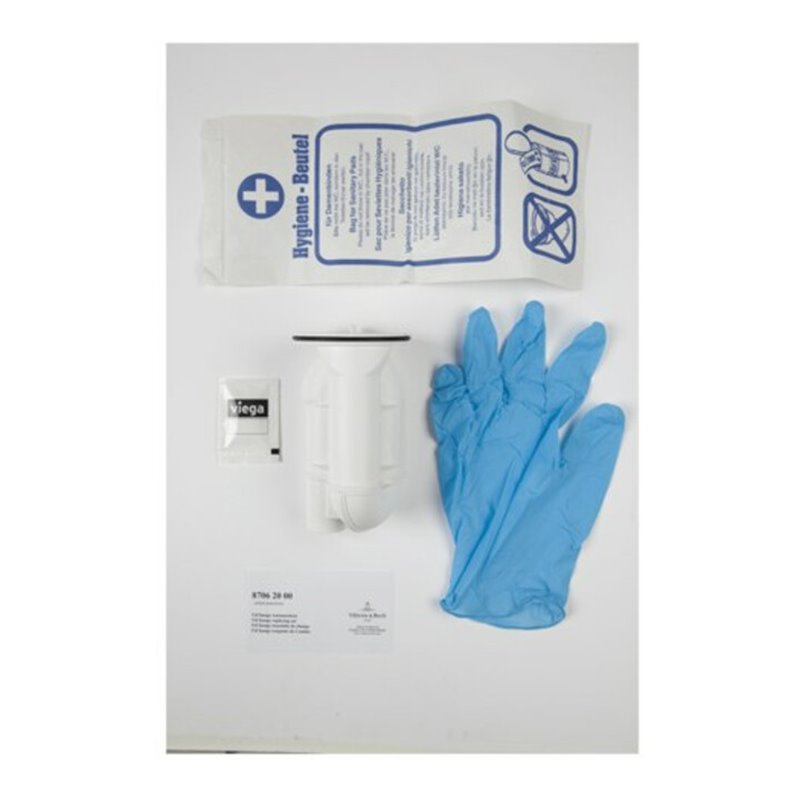 V&B Siphonkartusche Vichange 10 St, m 2 Handsch., 2 Entsorgungsbeutel