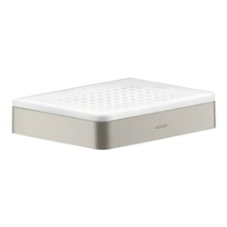 hansgrohe Seifenschale Axor universal Keramikeinsatz, Edelstahl-Optik