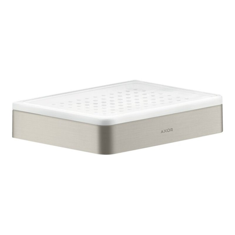 hansgrohe Seifenschale Axor universal Keramikeinsatz, Edelstahl-Optik