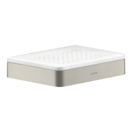 hansgrohe Seifenschale Axor universal Keramikeinsatz, Edelstahl-Optik