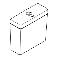 Grohe Aufsatzspülkasten Essence Keramik Anschluss von unten, alpinweiß