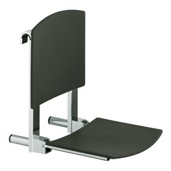 Keuco Klappsitz Plan Care Alu silber-elox/lichtgrau, zum Einhängen