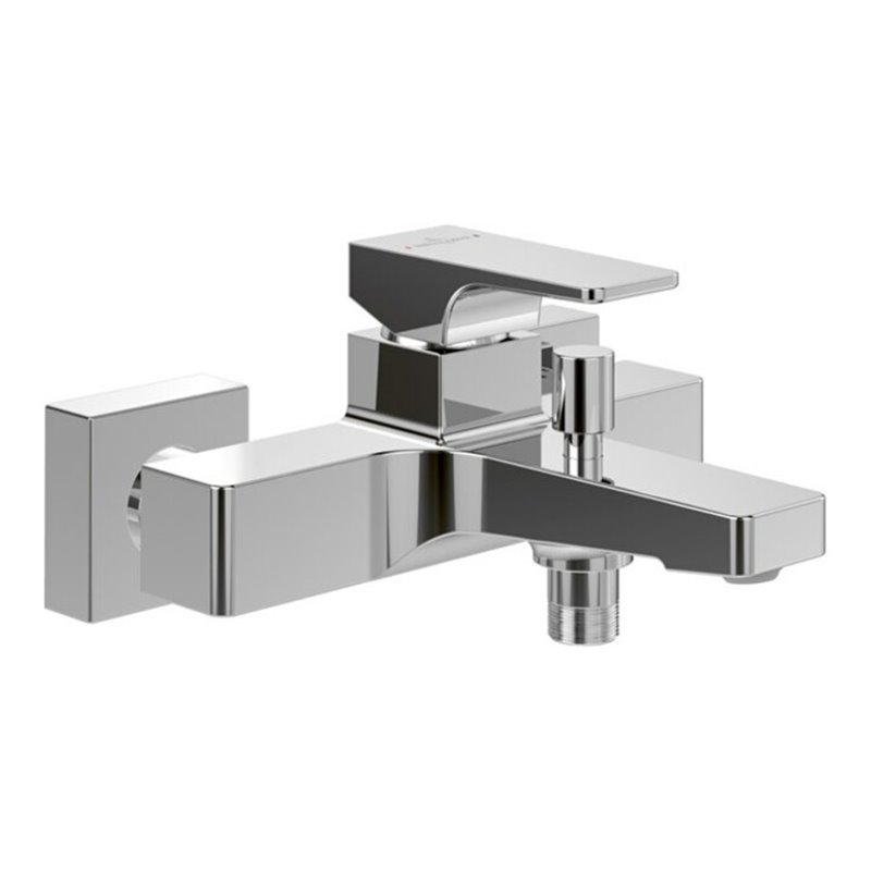 V&B Einhebelmischer für Badewanne Architectura Square mit Umsteller, Wandmontage, chrom