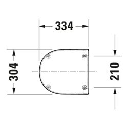 Duravit Urinaldeckel Me by Starck m Absenkaut., Scharn. ES, we seidenmatt