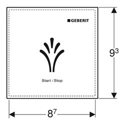 Geberit Wandbedienpanel AquaClean Sela berü.l, z AP, Oberfl. Kst./Farbe we.