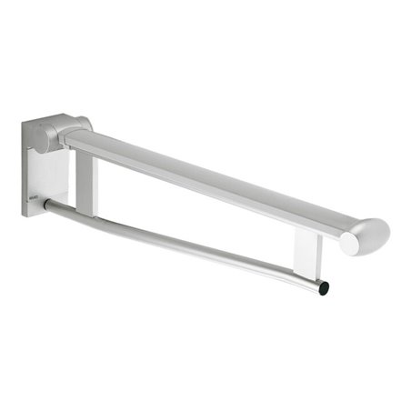 Keuco WT-Stützklappgriff Plan Care 650mm, gebremst, AL si-el/lichtgrau