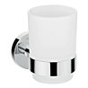 hansgrohe Zahnputzbecher Logis Universal Wandmont., Glaseins. Mattglas, Met., chr