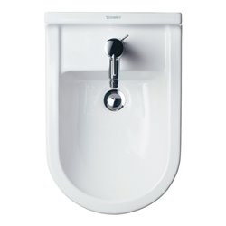 Duravit Stand-Bidet Starck 3 37x56cm, m HL, ÜL, Hahnlochbank, weiß