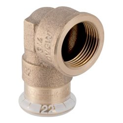 Geberit bergangswinkel Mapress 22mmxRp 3/4, Cu, 90G, m IG, Rotguss