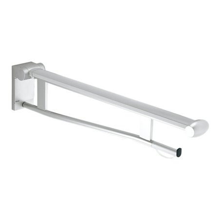 Keuco WC-Stützklappgriff Plan Care 700mm, gebremst, AL silber-elox./schwarz