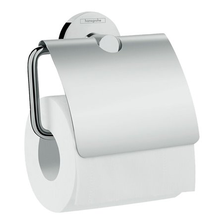 hansgrohe Toilettenpapierhalter Logis Uni. mit Deckel, Wandmontage, Messing, chrom