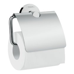 hansgrohe Toilettenpapierhalter Logis Uni. mit Deckel, Wandmontage, Messing, chrom