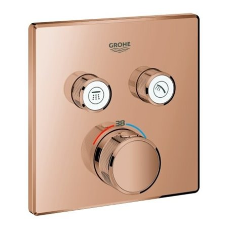Grohe Fertigset Grohtherm Smartcontrol UP-THM, 2 Absperrventil, eck., warm sunset