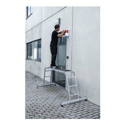 MUNK Aluminium-Vielzweckleiter vierteilig mit nivello ® -Traverse