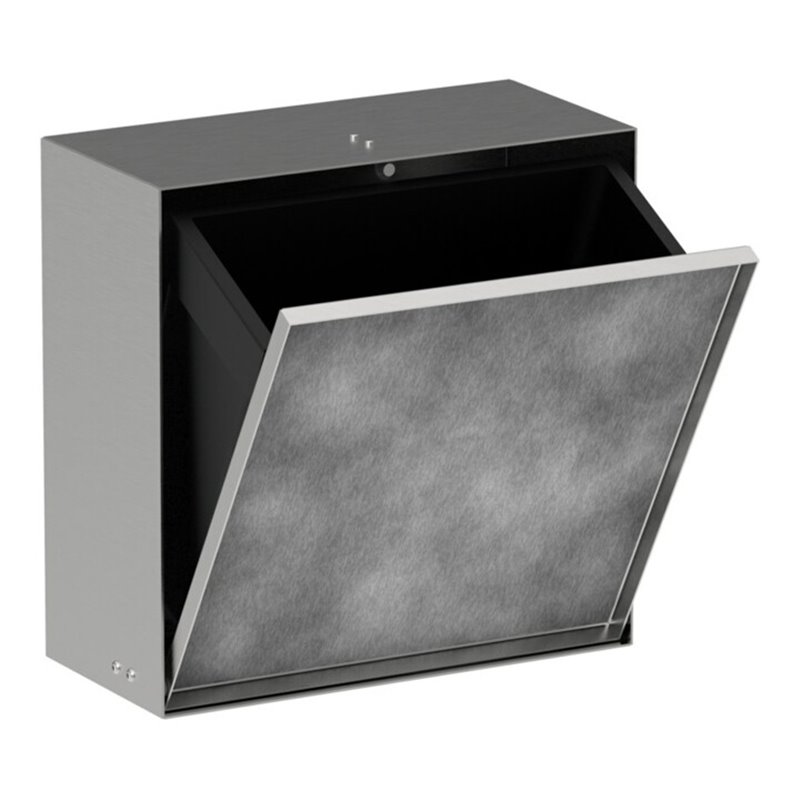 hansgrohe XtraStoris Rock EB-Abfalleimer 300x300x140mm, m befl. T., ES Optic