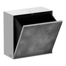 hansgrohe XtraStoris Rock EB-Abfalleimer 300x300x140mm, m befl. Tür, mattweiß