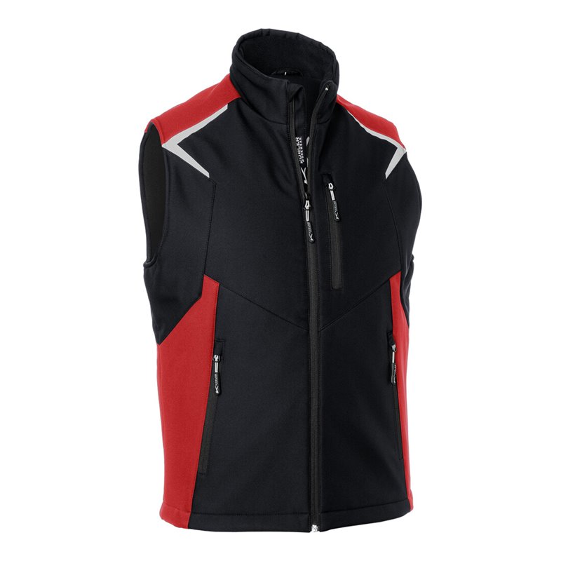 Kübler Softshell Weste BODYFORCE schwarz/mittelrot Form 7125