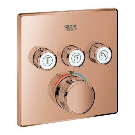 Grohe Fertigset Grohtherm Smartcontrol UP-THM, 3 Absperrventil, eck., warm sunset