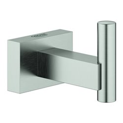 Grohe Bademantelhaken Essentials Cube verdeckte Befestigung, supersteel