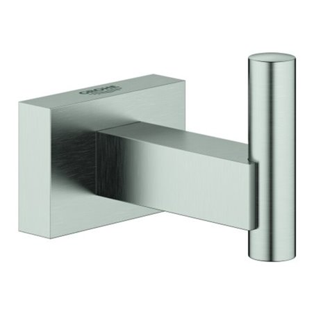 Grohe Bademantelhaken Essentials Cube verdeckte Befestigung, supersteel