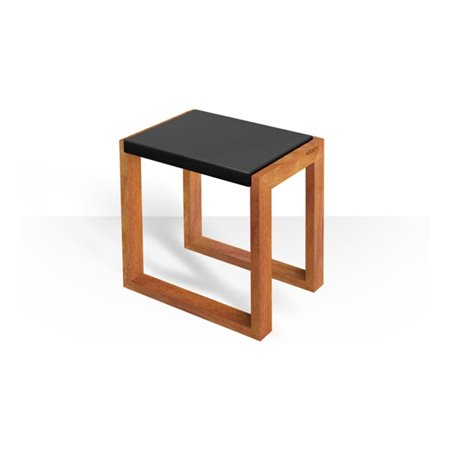 Hoesch Badhocker a wasserbeständigem Doussieholz, schwarz