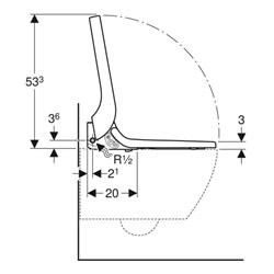 Geberit WC-Aufs. AquaClean Tuma Classic Spezialanfertigung, weiß