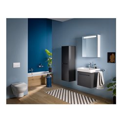 Duravit Wand-WC, Tiefspüler No. 1 Compact 36,5x48cm, 4,5 l, Rimless, weiß