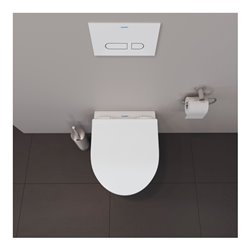 Duravit Wand-WC, Tiefspüler No. 1 Compact 36,5x48cm, 4,5 l, Rimless, weiß