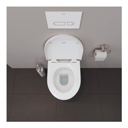 Duravit Wand-WC, Tiefspüler No. 1 Compact 36,5x48cm, 4,5 l, Rimless, weiß