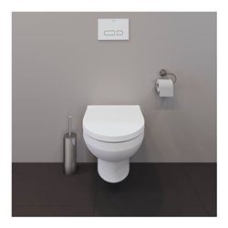 Duravit Wand-WC, Tiefspüler No. 1 Compact 36,5x48cm, 4,5 l, Rimless, weiß