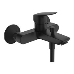 hansgrohe Einhebel-Wannenarmatur Logis mattschwarz, AP, Ausladung 194mm