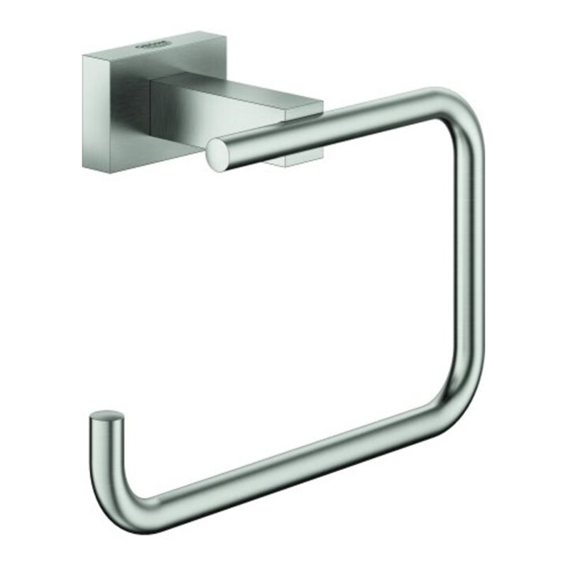 Grohe WC-Papierhalter Essentials Cube o. D., verdeckte Befestigung, supersteel