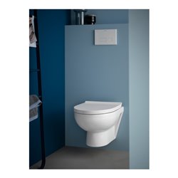 Duravit Wand-WC-Set No. 1 Compact mit WC-Sitz, Rimless, weiß