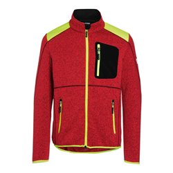 Kübler Strickjacke FOREST LIGHT rot/warngelb Form 1550