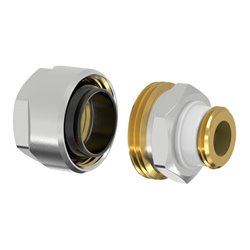 Flamco bergangsverschraub. PLUS SRA AG G 1 Mx1', f Schwarzr., f MS vernickelt