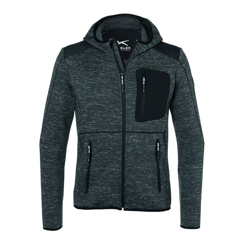 Kübler Strickjacke Light anthrazit/schwarz Form 1441