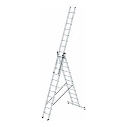 MUNK Aluminium-Mehrzweckleiter dreiteilig mit nivello ® -Traverse
