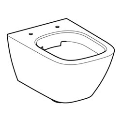 Geberit Wand-WC, Tiefspüler Smyle Square 4,5 l, vrk A, geschl., rimfr., we/KeraTe