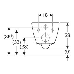 Geberit Wand-WC, Tiefspüler Smyle Square 4,5 l, vrk A, geschl., rimfr., we/KeraTe