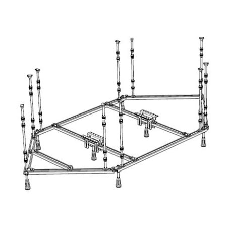 Hoesch Spezial-Untergestell Sechseck, 180x80cm, für Badewanne