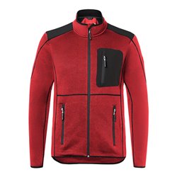 Kübler Strickjacke mittelrot/schwarz Form 1443