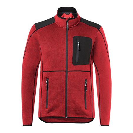 Kübler Strickjacke mittelrot/schwarz Form 1443