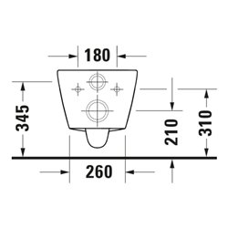 Duravit Wand-WC, Tiefspüler Compact D-Neo 37x48cm, 4,5 l, Rimless, weiß