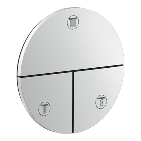 hansgrohe Ventil Axor ShowerSelect ID UP, 3 Verbaucher, rund, Mattschwarz