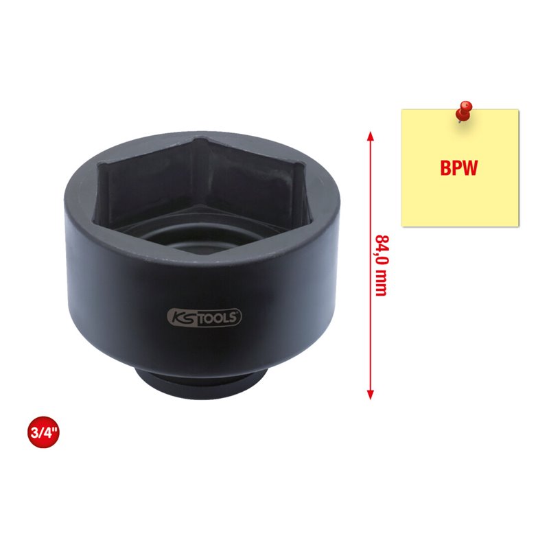 KS Tools 3/4 Zoll Achsmuttern-Schlüssel für BPW