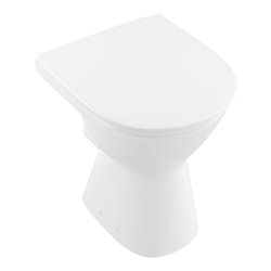 V&B Stand-WC, Tiefspüler VICARE 35,5x48cm, D-Flush, Abg. waag., weiß