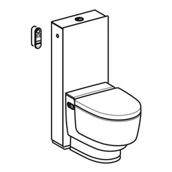 Geberit St.Tiefsp. AquaClean Mera Class Komplettanlage, spülrandlos, weiß-alpin