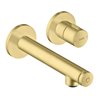 hansgrohe Fertigset Axor Uno Select UP-Waschtisch-Einhebelmischer, m Ausl. 158mm, brushed brass