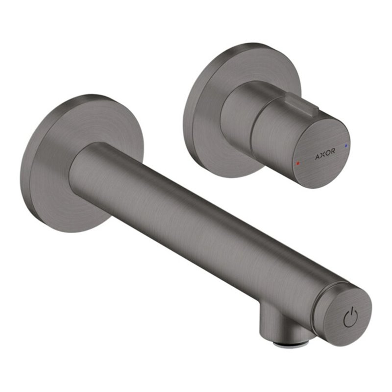 hansgrohe Fertigset Axor Uno Select UP-Waschtisch-Einhebelmischer, m Ausl. 158mm, brush. bla vc