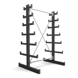 STIER Kragarmregal doppelseitig mit 6 absteigenden Ebenen, HxT 2000x500mm